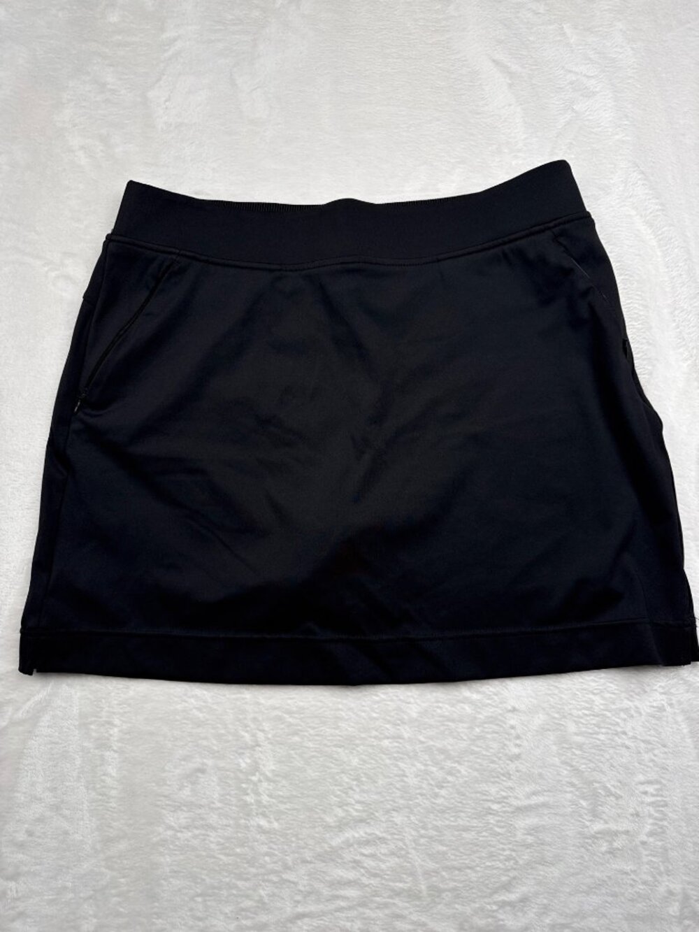 32 Degrees Cool Womens Black Stretch Skort With Elastic Waistband & Pockets M